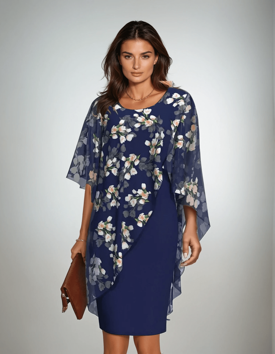 Maeva Floral Cape Dress
