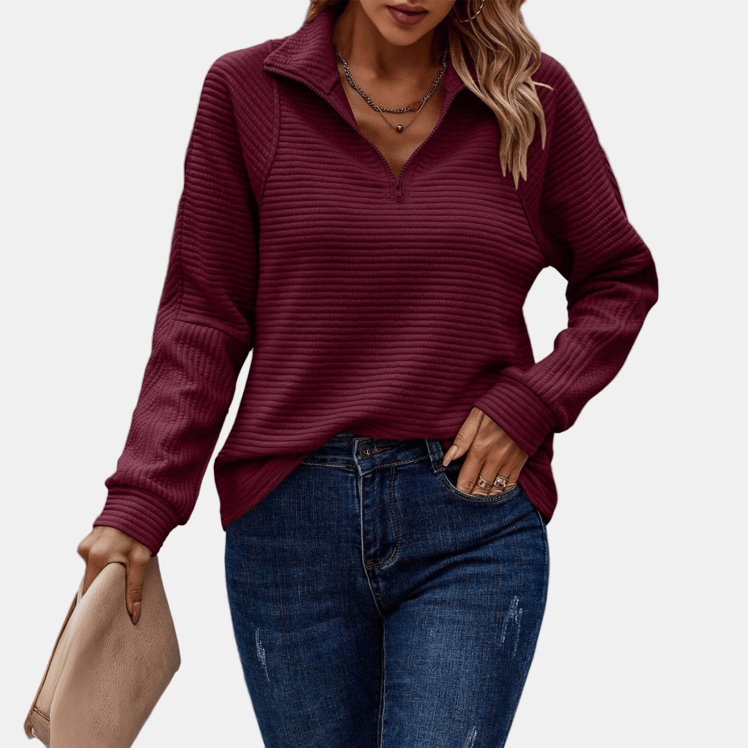 Maevira | Half - Zip Detailed Pullover