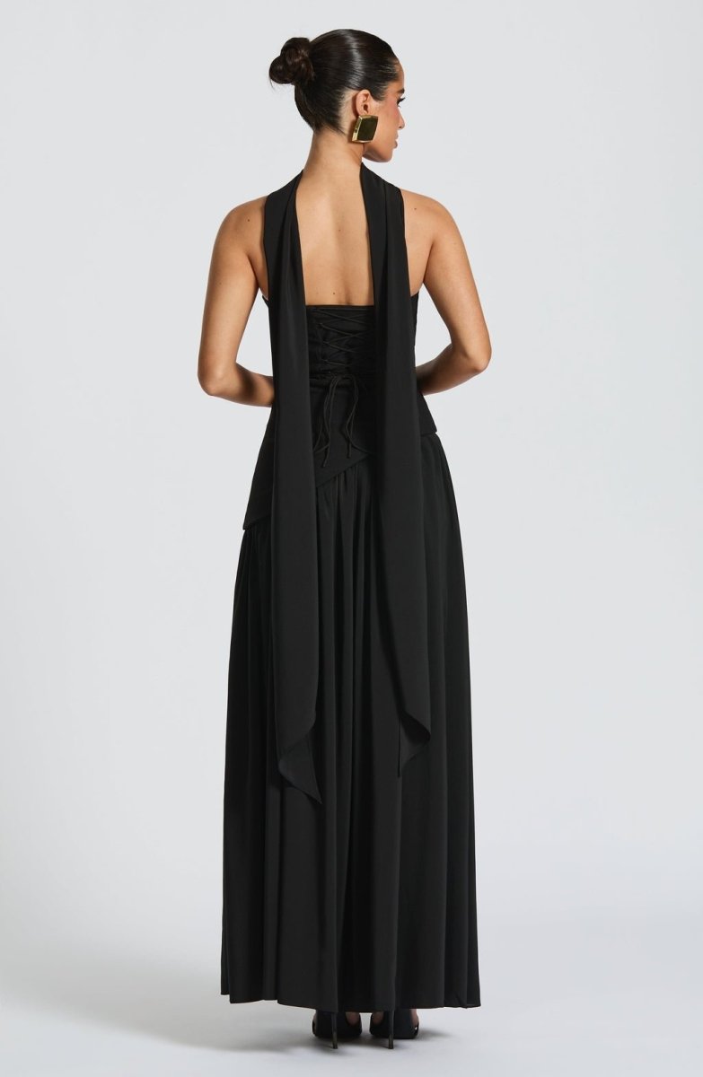 Maliyah | Dropped Waist Chiffon Maxi Dress