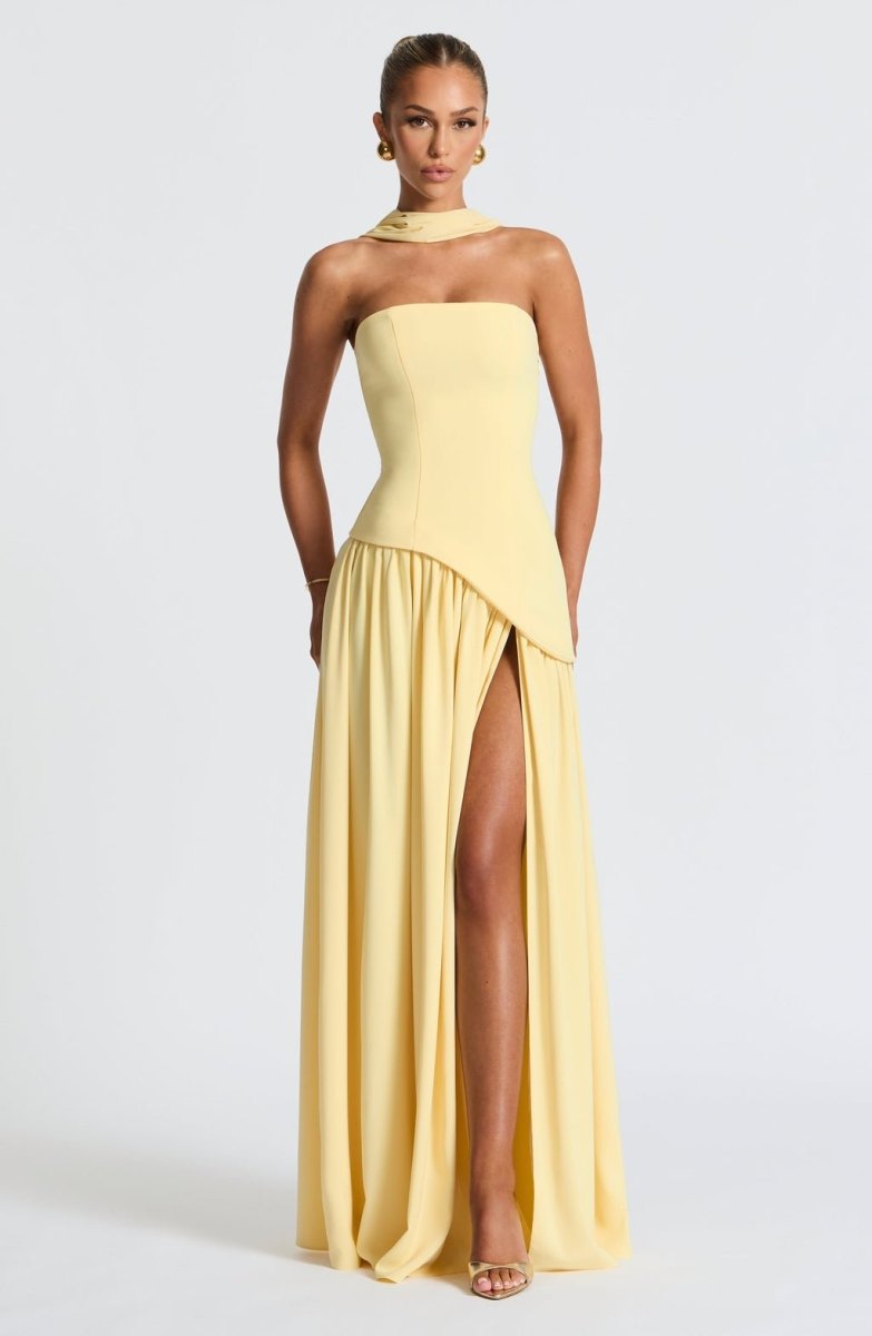 Maliyah | Dropped Waist Chiffon Maxi Dress