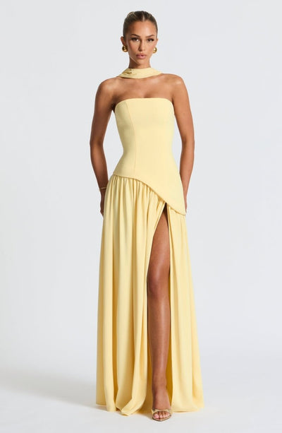 Maliyah | Dropped Waist Chiffon Maxi Dress