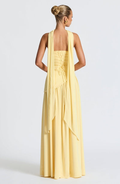 Maliyah | Dropped Waist Chiffon Maxi Dress