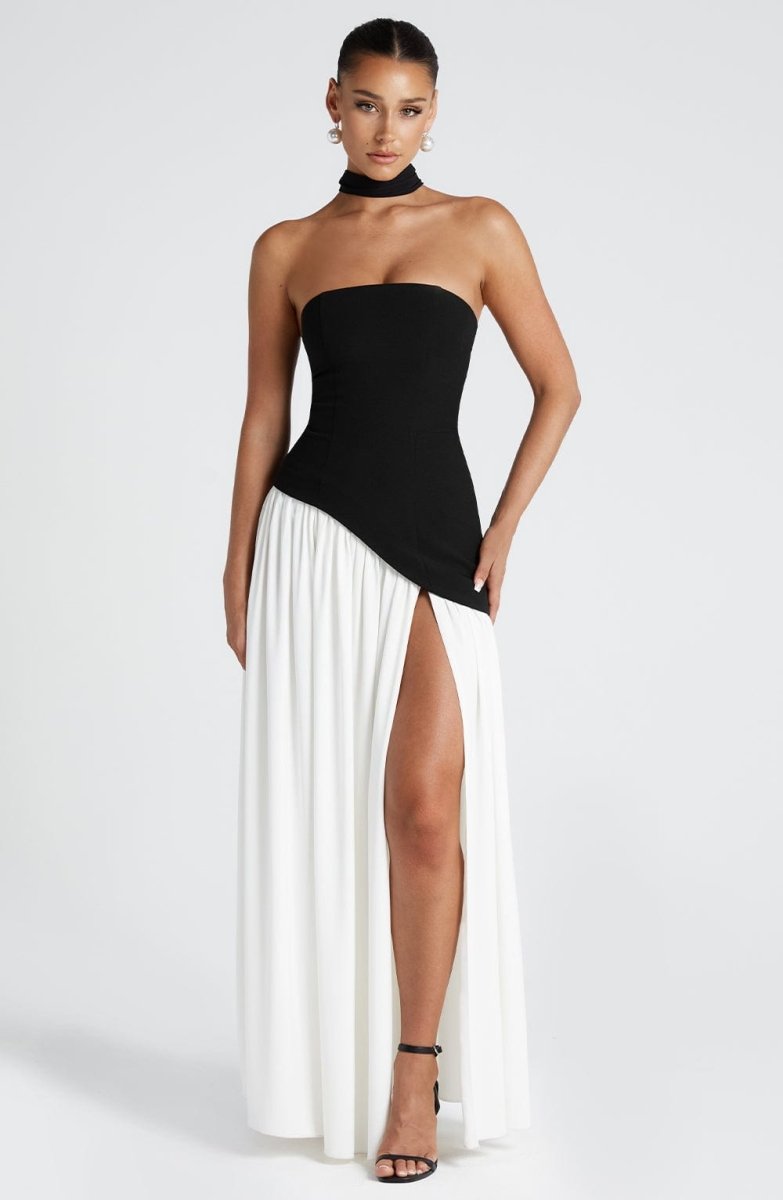 Maliyah | Dropped Waist Chiffon Maxi Dress