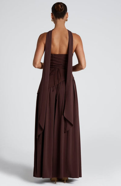 Maliyah | Dropped Waist Chiffon Maxi Dress