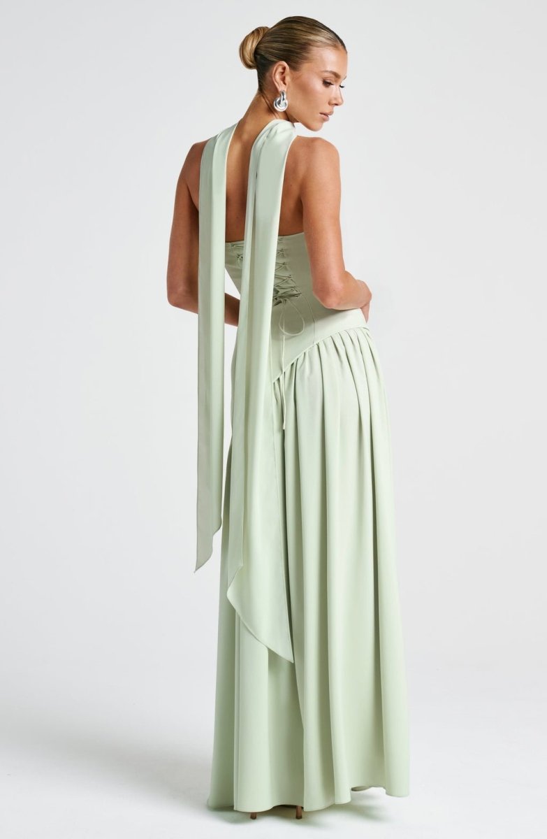 Maliyah | Dropped Waist Chiffon Maxi Dress