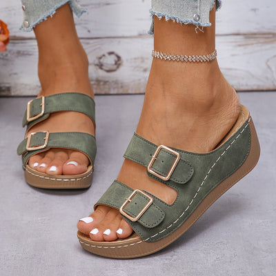 MARJORIE | CASUAL ORTHOPEDIC WEDGE SANDALS