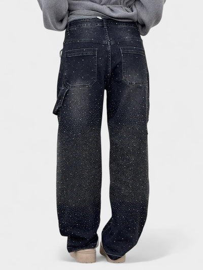 Mary | Diamond - Embellished Balloon Jeans