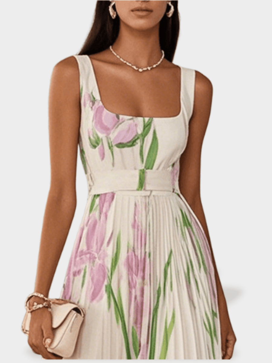 Mary | Pleated Maxi Dress