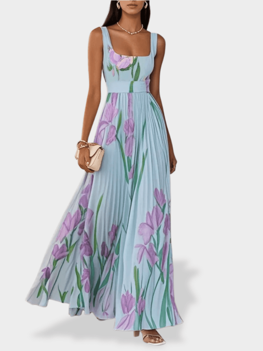 Mary | Pleated Maxi Dress