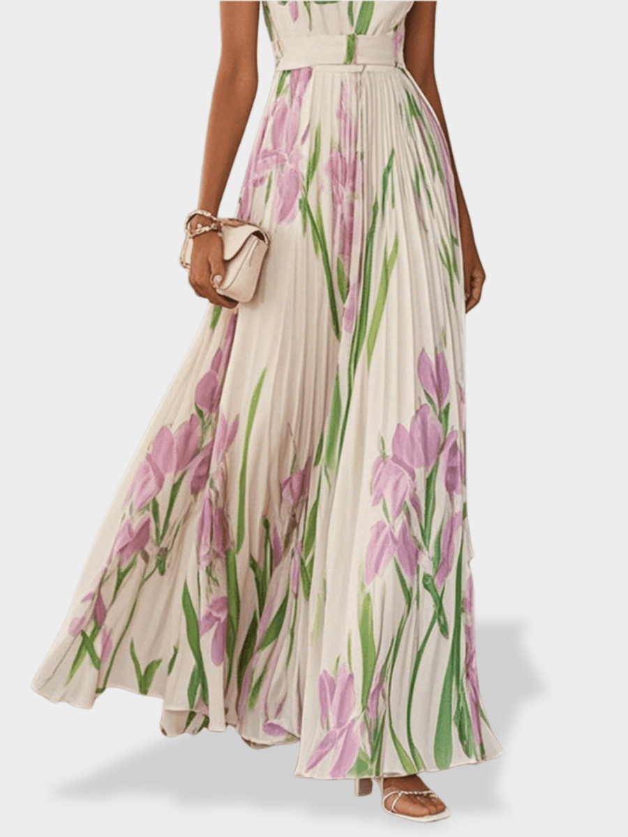 Mary | Pleated Maxi Dress