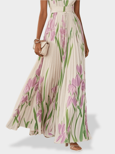 Mary | Pleated Maxi Dress