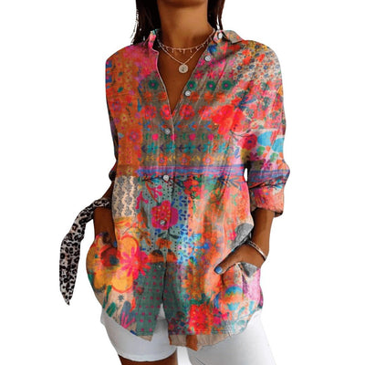 MERYL | VIBRANT BOHO CHIC PRINTED BLOUSE