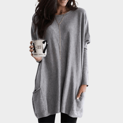 Mia | Long - Sleeved Tummy - Covering Midi Dress