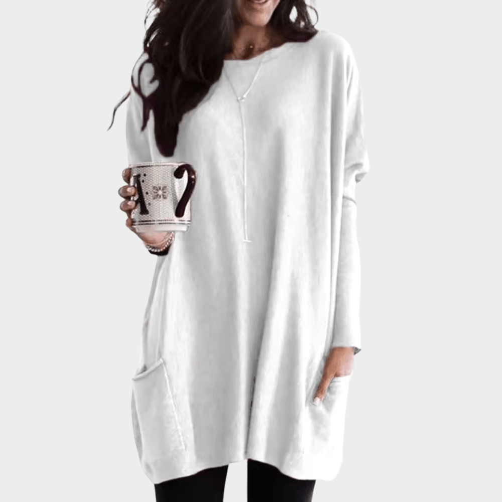 Mia | Long - Sleeved Tummy - Covering Midi Dress