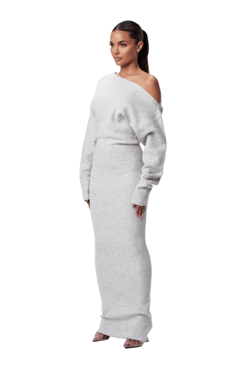 Mila | Off - Shoulder Knit Sweater Dress