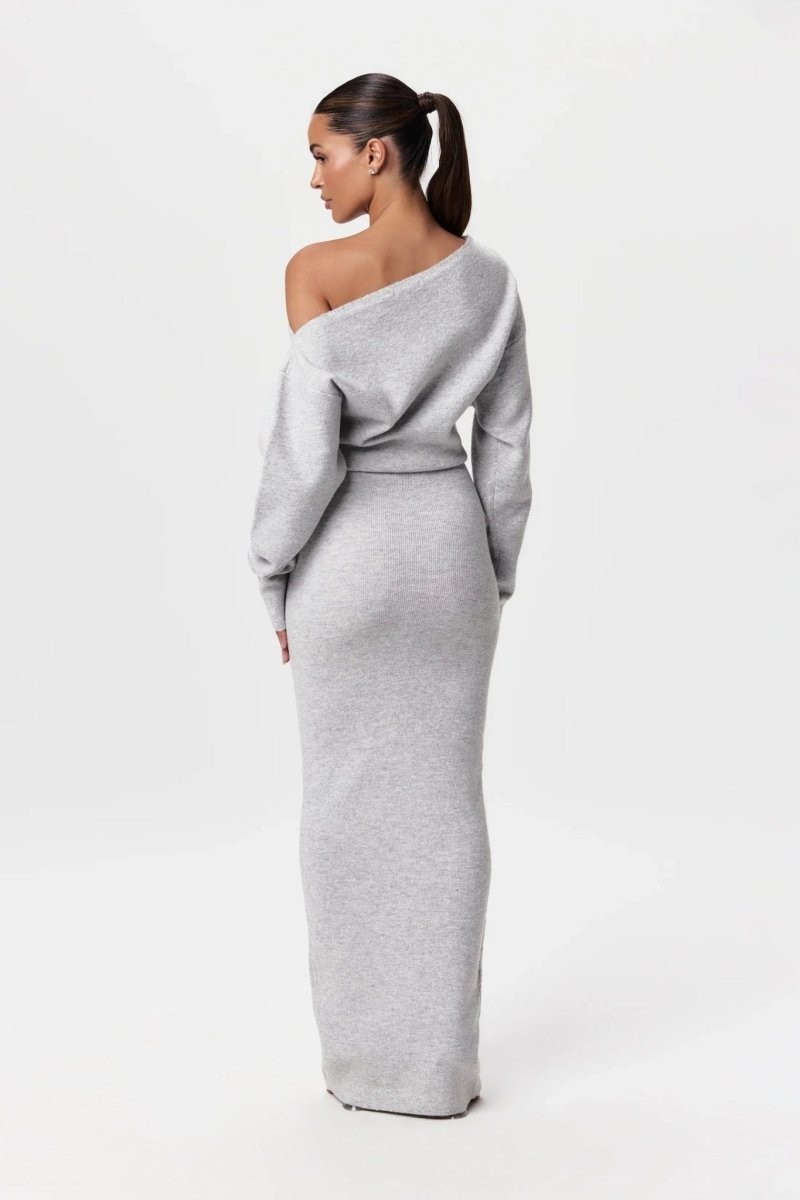 Mila | Off - Shoulder Knit Sweater Dress
