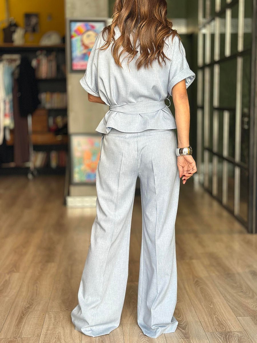 Mira | Belted Wide - Leg Pant Set