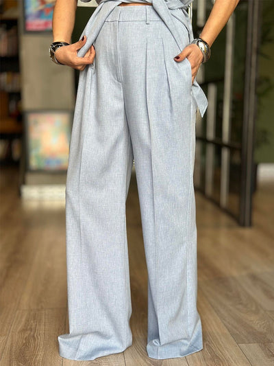 Mira | Belted Wide - Leg Pant Set