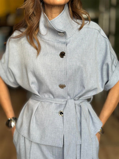 Mira | Belted Wide - Leg Pant Set