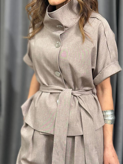 Mira | Belted Wide - Leg Pant Set