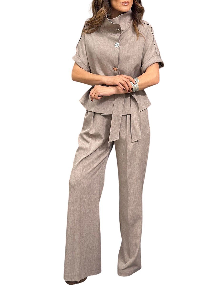 Mira | Belted Wide - Leg Pant Set