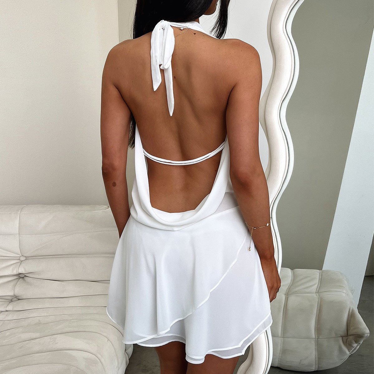 Mirabel | Halter Backless Mini Dress