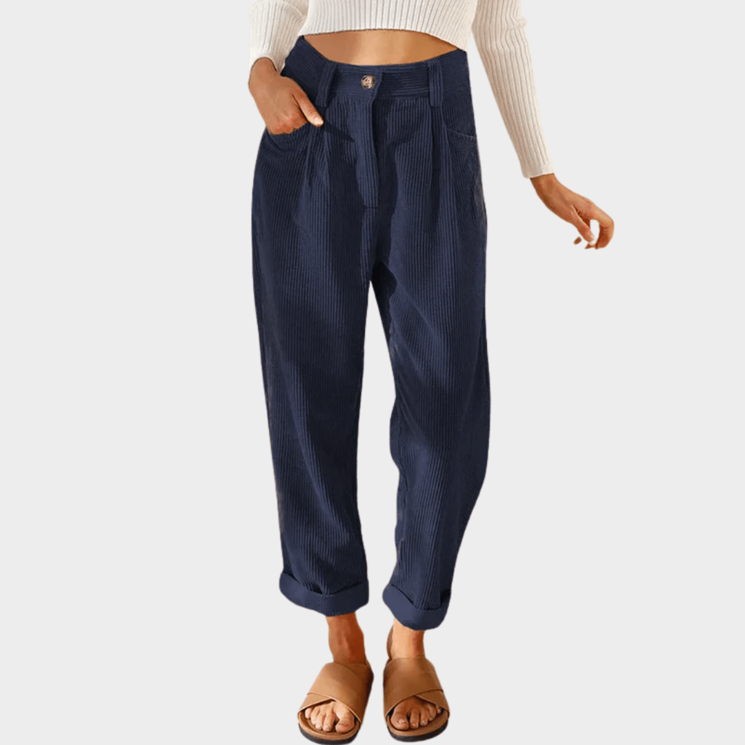 MISTY | COMFORTABLE HIGH - WAIST CORDUROY PANTS