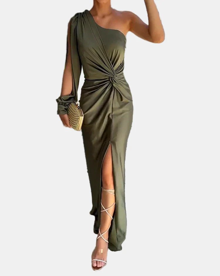 MONIQUE | ONE - SHOULDER LONG EVENING DRESS