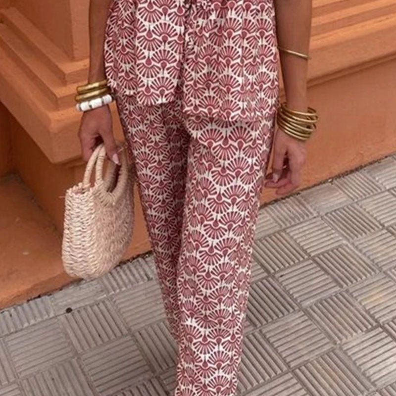 Nahia™ | Chic printed flowy set, summer charm