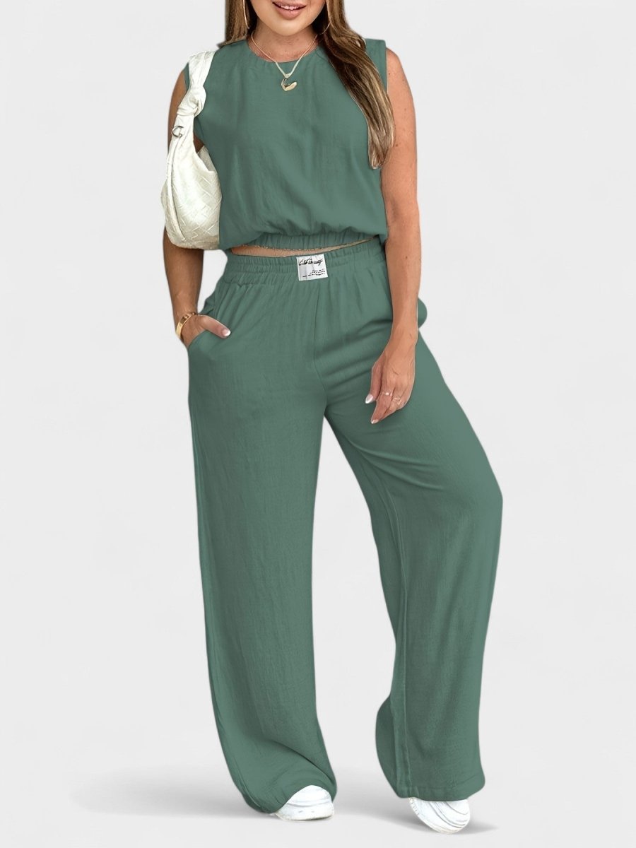 Noa | Linen Wide - Leg Two - Piece Set