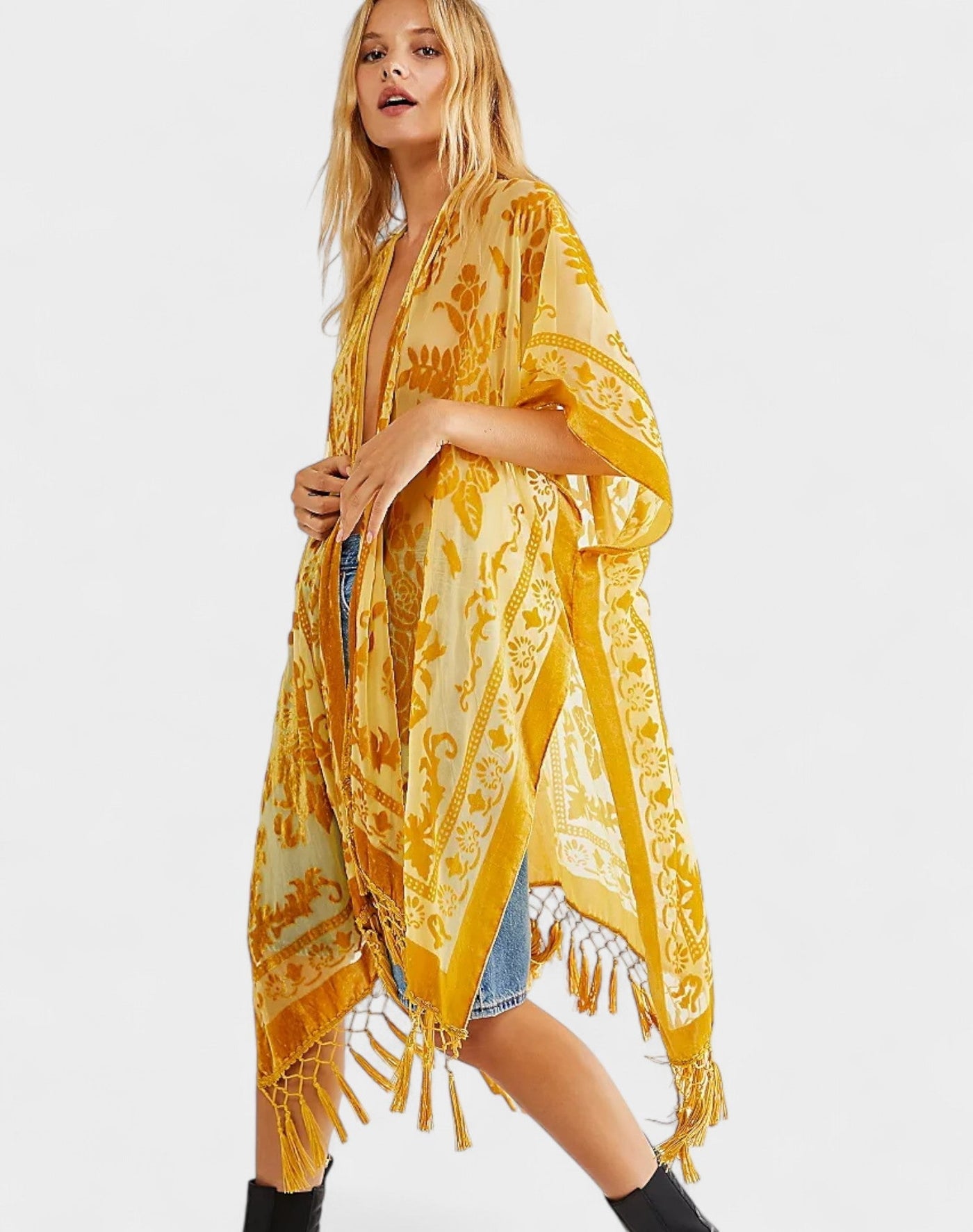 Noa | Velvet Kimono Cardigan