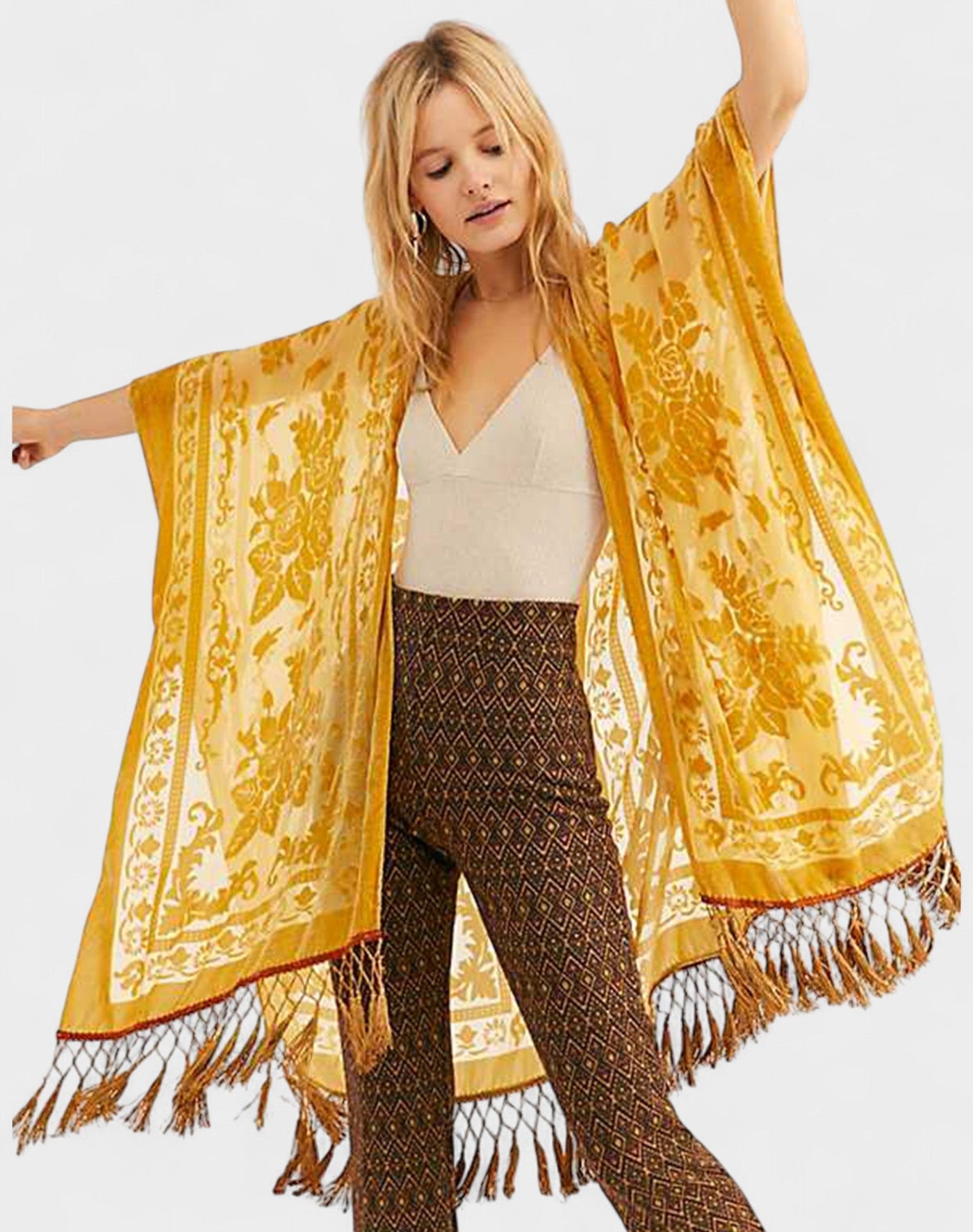 Noa | Velvet Kimono Cardigan