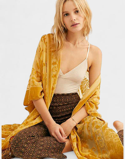 Noa | Velvet Kimono Cardigan