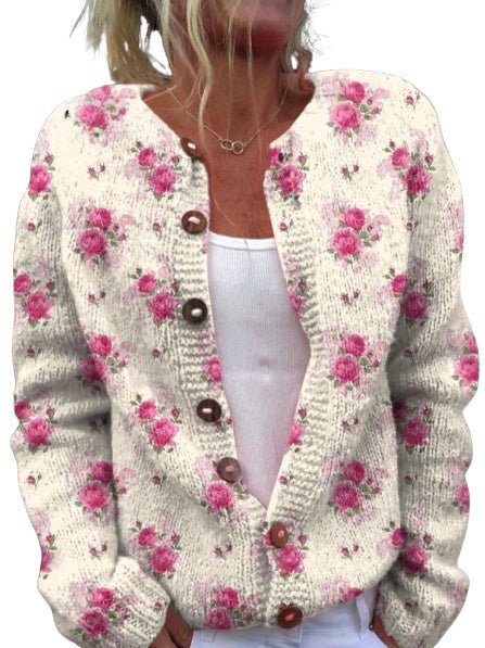 Noelle | Watercolor Floral Cardigan