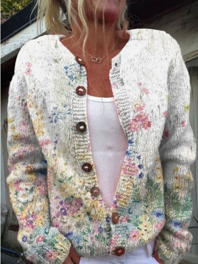 Noelle | Watercolor Floral Cardigan