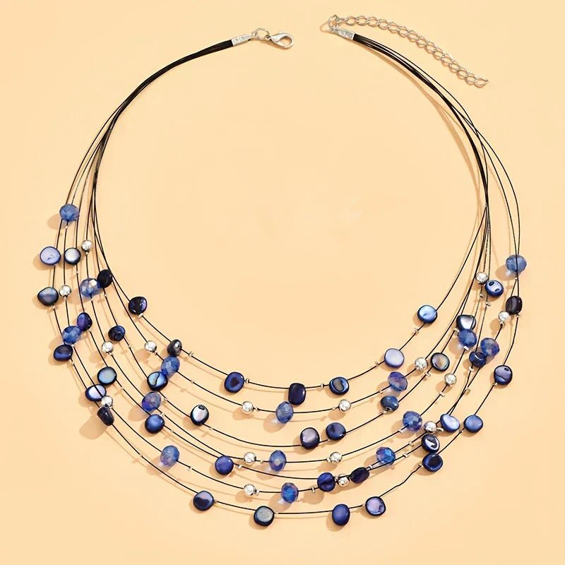 NORHEEN | TIMELESS MULTI - LAYER BOHEMIAN STYLE BEADED NECKLACE