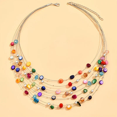 NORHEEN | TIMELESS MULTI - LAYER BOHEMIAN STYLE BEADED NECKLACE