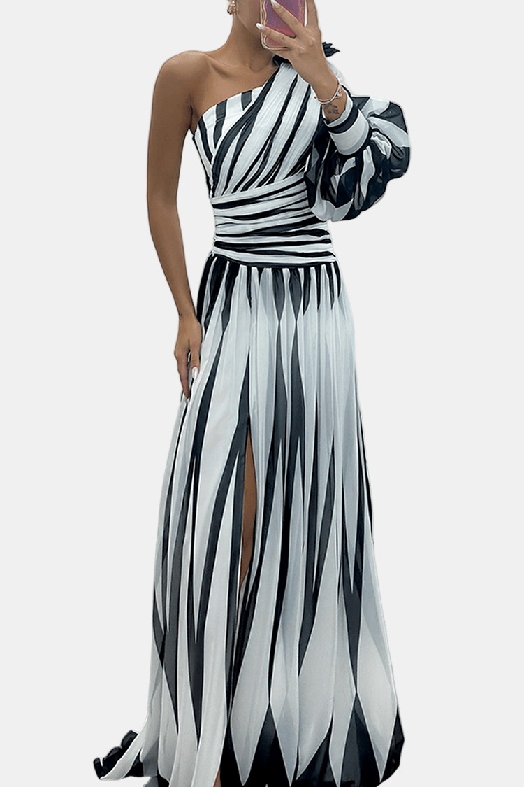 PHOEBE | ONE SHOULDER MAXI DRESS