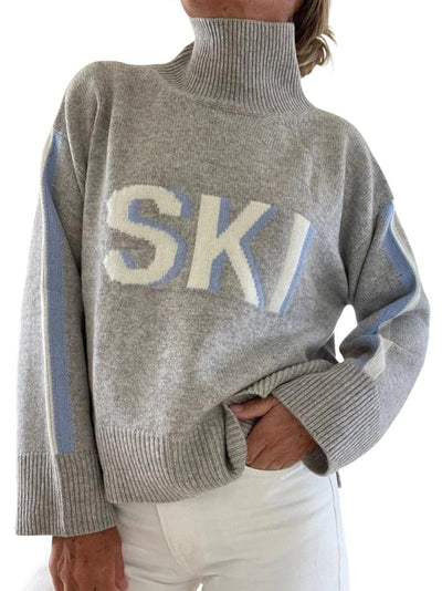 Retro Style Cashmere Ski Sweater