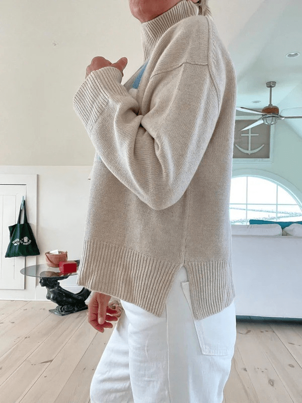 Retro Style Cashmere Ski Sweater