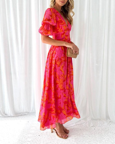 RICA | STYLISH PUFF SLEEVE MAXI DRESS