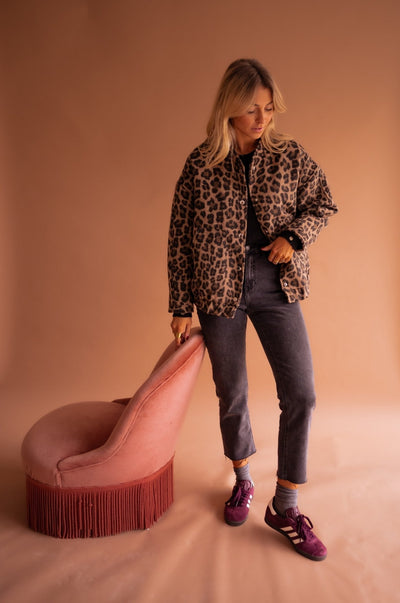 Rita Leopard Print Trendy Jacket