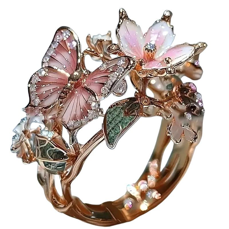 Rosa | Zirconia Ring with Butterfly