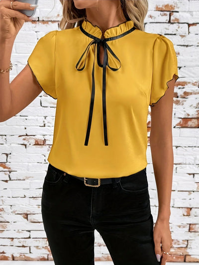 ROSEMARY | ELEGANT FLUTTER SLEEVES BLOUSE