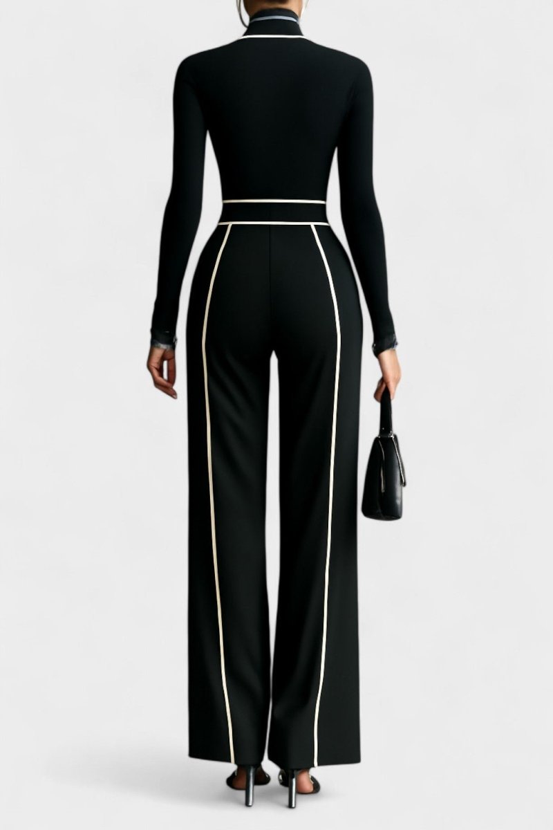 Sabrina | Two - Piece Turtleneck Wide - Leg Set
