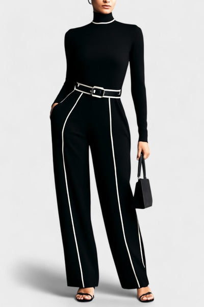 Sabrina | Two - Piece Turtleneck Wide - Leg Set
