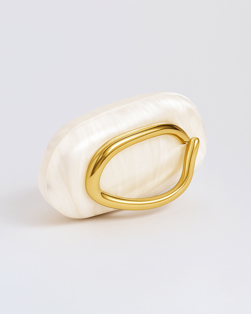 Sculptural Pearl Clutch Bag