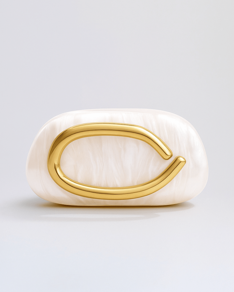 Sculptural Pearl Clutch Bag