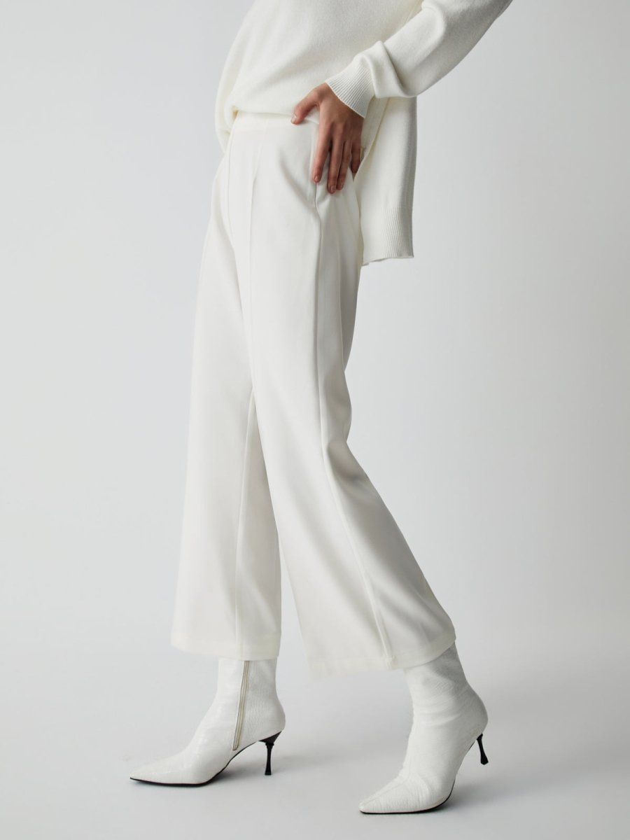 Semi - Sheer Wide Leg Culotte Pants