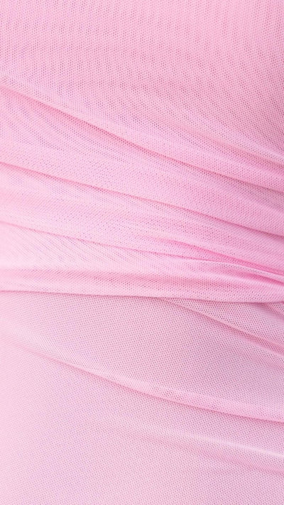 Serina | One - Shoulder Ruffle Mesh Maxi Dress